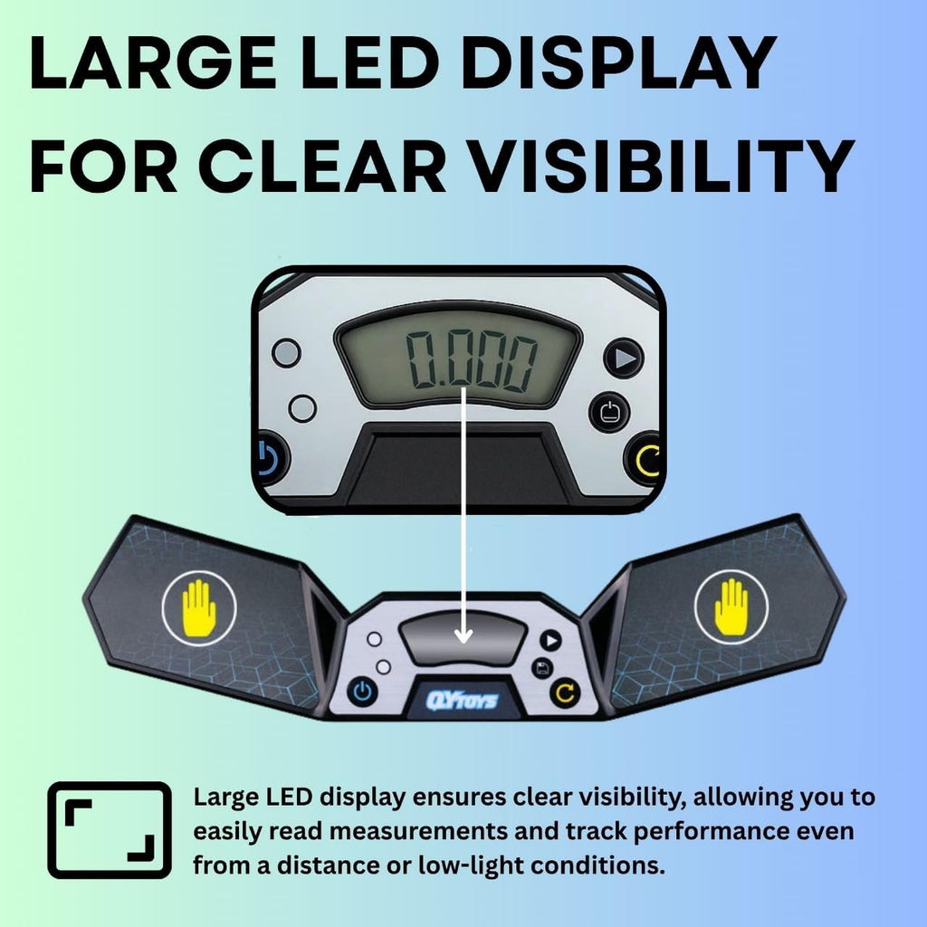 123 Speed Cup Timer, Professional Touch Control with Display, Race for Rubiks Cube and Rules, Stacking Competition, Girls and Boys Gift