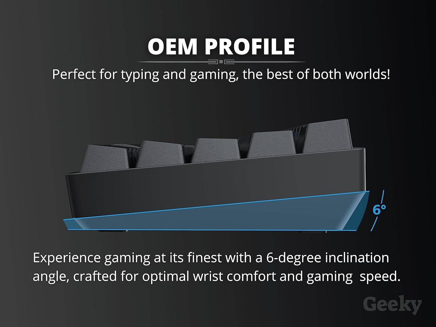 Geeky GK61 60% | Hot Swappable Mechanical Gaming Keyboard | 61 Keys Multi Colour RGB LED Backlight for PC/Mac Gamer| ANSI US American Layout (Black, Mechanical Speed Yellow)